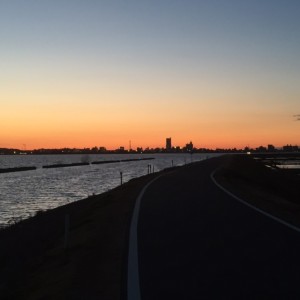 手野の夕焼け